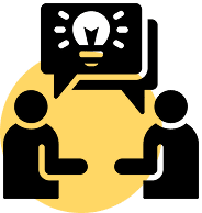 Two people talking icon